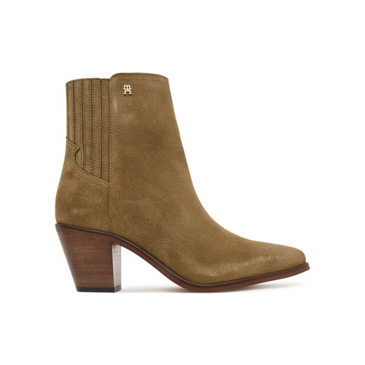 Botki Tommy Hilfiger Western FW0FW08888 Brązowy ze sklepu eobuwie.pl w kategorii Botki - zdjęcie 184871193