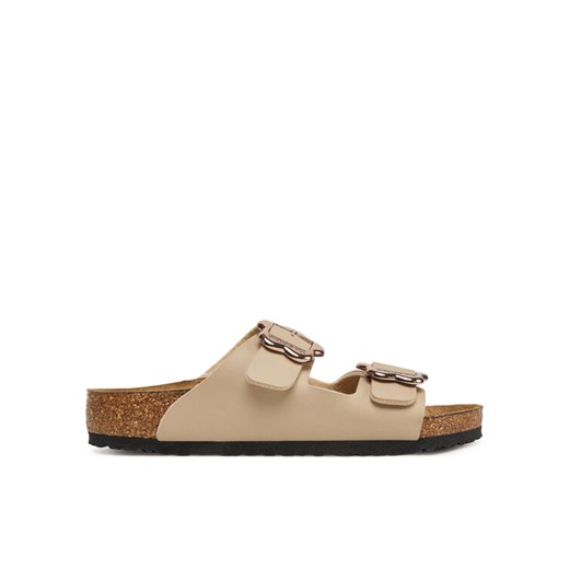 Klapki Birkenstock Arizona Flower Buckle Kids 1030419 S Beżowy ze sklepu eobuwie.pl w kategorii Klapki dziecięce - zdjęcie 184871223