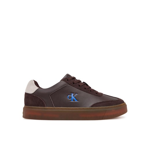 Sneakersy Calvin Klein Classic Cupsole Laceup Wt Mix YM0YM01429 Brązowy ze sklepu eobuwie.pl w kategorii Buty sportowe męskie - zdjęcie 184871311