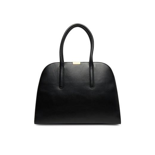 Torebka Tommy Hilfiger Iconic Leather Tote AW0AW18206 Czarny ze sklepu eobuwie.pl w kategorii Kuferki - zdjęcie 184871370