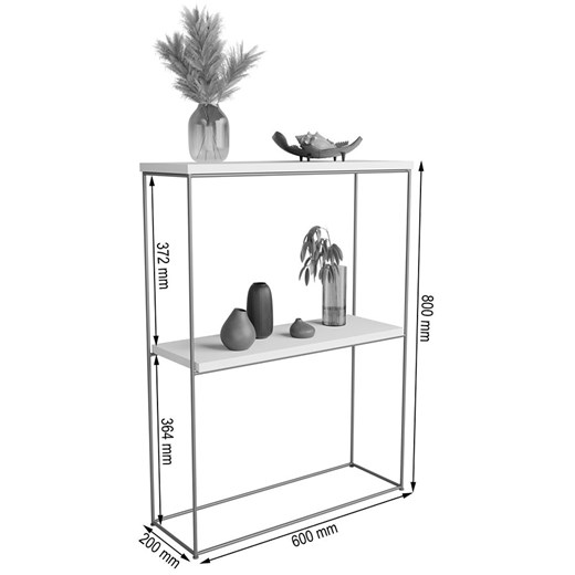 Nowoczesna konsola pod lustro dąb artisan + złoty - Blox 5X Elior One Size Edinos.pl