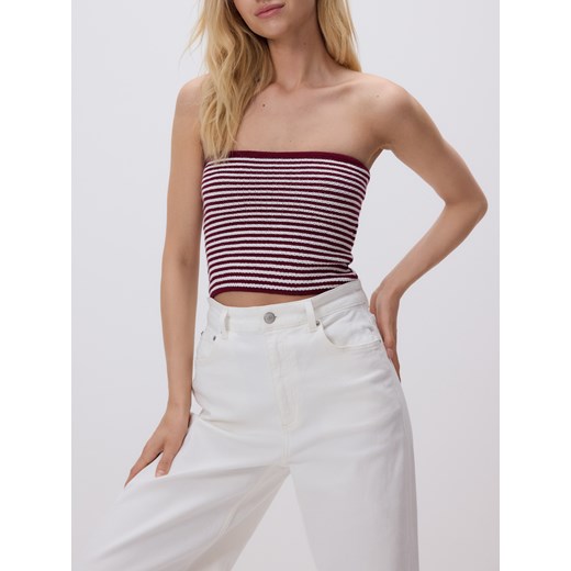 Reserved - Dzianinowy crop top - wielobarwny ze sklepu Reserved w kategorii Bluzki damskie - zdjęcie 184875860