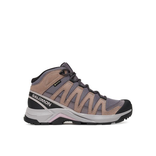 Trekkingi Salomon X-Adventure Recon Mid Gore-Tex L47753400 Fioletowy ze sklepu eobuwie.pl w kategorii Buty trekkingowe damskie - zdjęcie 184878301