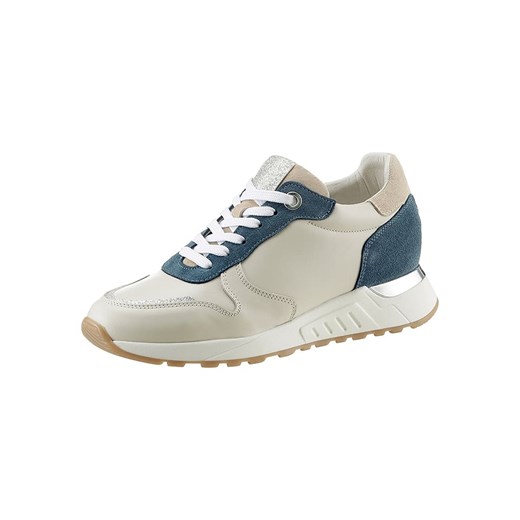 Heine Skórzane sneakersy w kolorze beżowo-granatowym ze sklepu Limango Polska w kategorii Buty sportowe damskie - zdjęcie 184881030