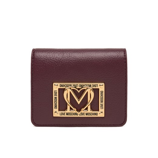LOVE MOSCHINO Mały Portfel Damski JC5604PP1NLI0552 Bordowy ze sklepu MODIVO w kategorii Portfele damskie - zdjęcie 184881260