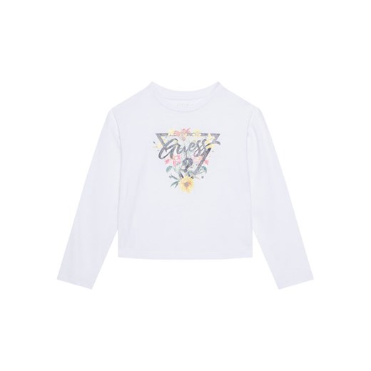 Guess Bluzka J5YI36 K6YW4 Biały Regular Fit ze sklepu MODIVO w kategorii Bluzki dziewczęce - zdjęcie 184881303