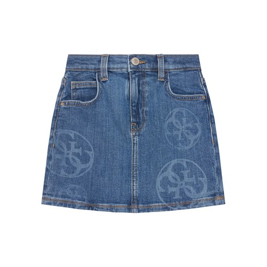 Guess Spódnica jeansowa J5YD07 D4MS0 Niebieski Regular Fit ze sklepu MODIVO w kategorii Spódnice dziewczęce - zdjęcie 184881312