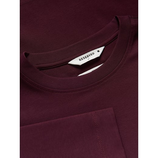 Reserved - T-shirt boxy z merceryzowanej bawełny - brązowy Reserved S Reserved