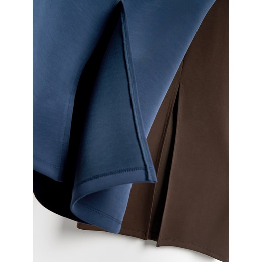 Reserved - Spódnica midi z modalem - granatowy Reserved XL Reserved