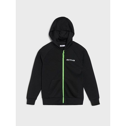 Sinsay - Sportowa bluza hoodie z napisem - szary Sinsay 152 (11-12 l) Sinsay