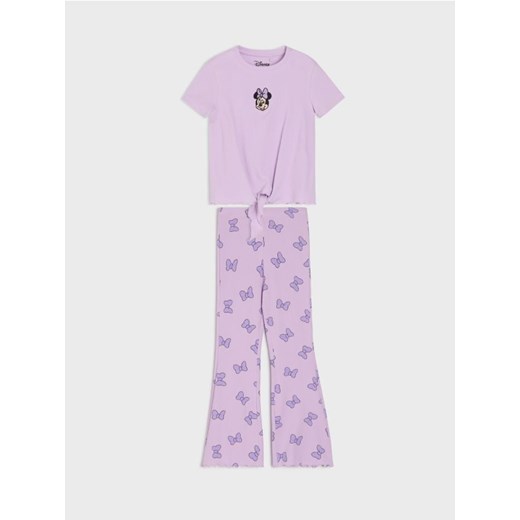 Sinsay - Komplet dzianinowy Minnie Mouse - fioletowy ze sklepu Sinsay w kategorii Komplety dziewczęce - zdjęcie 184883640