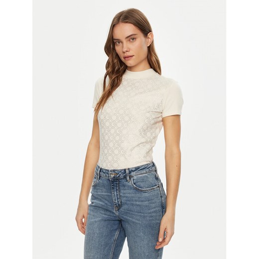 Guess T-Shirt W5RI15 J1314 Biały Regular Fit ze sklepu MODIVO w kategorii Bluzki damskie - zdjęcie 184886404