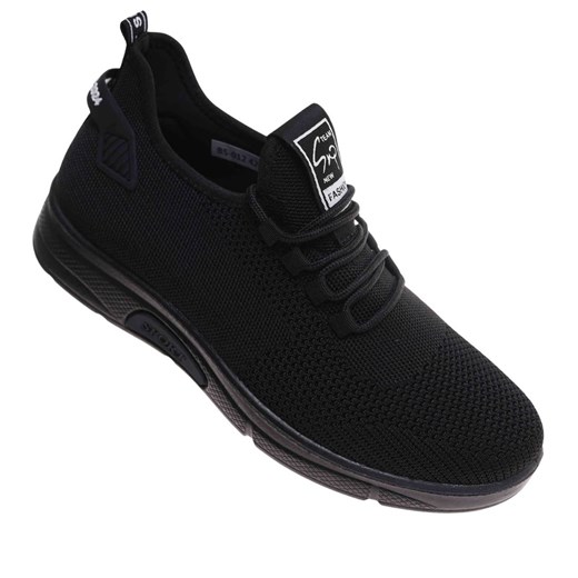 Wsuwane ażurowe czarne męskie buty sportowe /G9-1 17998 GF285 +H2/ ze sklepu Pantofelek24.pl w kategorii Buty sportowe męskie - zdjęcie 184886722