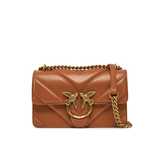 PINKO Torebka Love One Mini Light 104550 A26Z Brązowy ze sklepu MODIVO w kategorii Listonoszki - zdjęcie 184886961