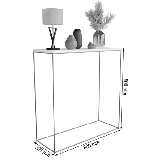 Klasyczna konsola dąb lancelot na złotym stelażu - Irix 5X Elior One Size Edinos.pl