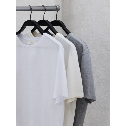 Reserved - T-shirt regular fit z modalem - biały ze sklepu Reserved w kategorii T-shirty męskie - zdjęcie 184887440