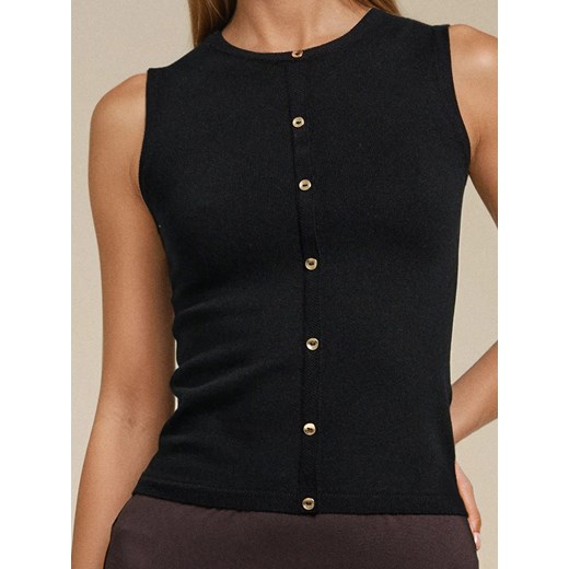 Sinsay - Swetrowa kamizelka - czarny Sinsay XS Sinsay