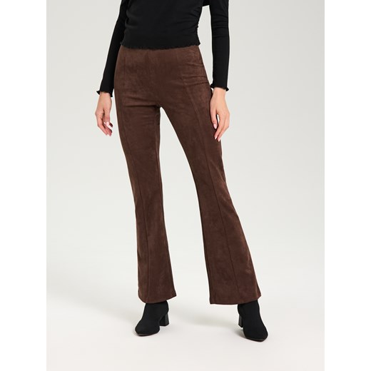 Sinsay - Spodnie flare - brązowy Sinsay XL Sinsay
