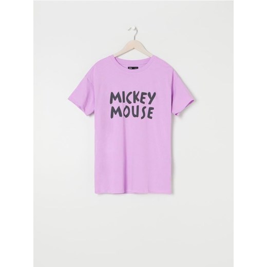 Sinsay - Koszulka oversize Myszka Miki - fioletowy - id: 2170B-04X - marki Sinsay - 184890240 Sinsay - Koszulka oversize Myszka Miki - fioletowy ze sklepu Sinsay w kategorii Bluzki damskie - zdjęcie 184890240