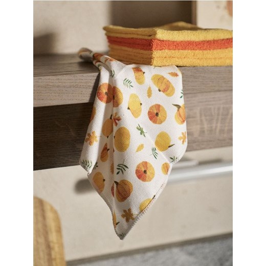 Sinsay - Ścierki kuchenne z motywem jesiennym 5 pack - pomarańczowy Sinsay One Size Sinsay