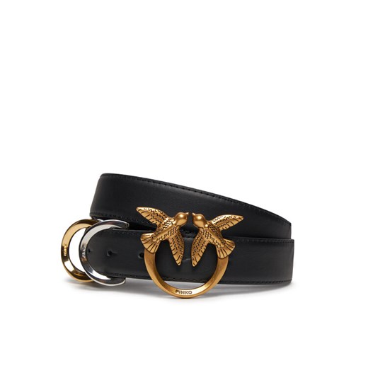 Pinko Pasek Damski Cobain Belt H3 103419 A1UB Czarny ze sklepu MODIVO w kategorii Paski damskie - zdjęcie 184890630