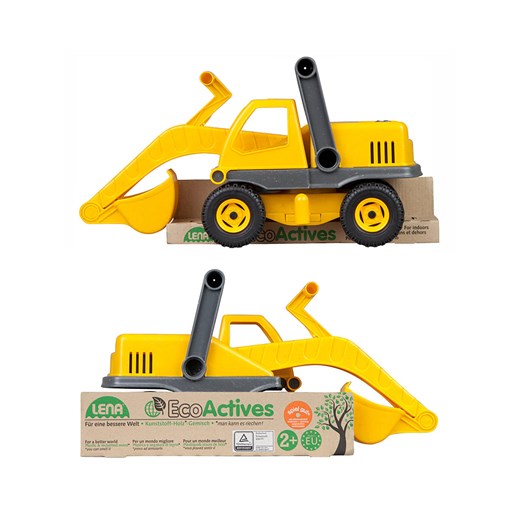 LENA Pojazd &quot;Bagger&quot; w kolorze żółtym - 2+ Lena onesize Limango Polska wyprzedaż