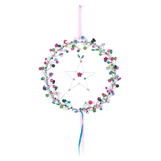 Overbeck and Friends Dekoracyjna zawieszka w kolorze jasnoróżowo-zielono-niebieskim - Ø 18 cm ze sklepu Limango Polska w kategorii Dekoracje - zdjęcie 184892024