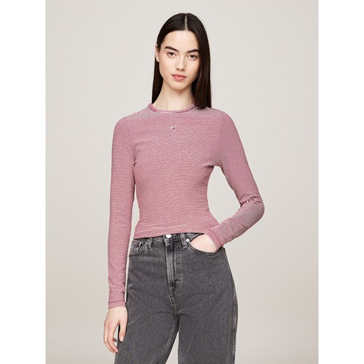 TOMMY JEANS Koszulka w kolorze szaroróżowym ze sklepu Limango Polska w kategorii Bluzki damskie - zdjęcie 184892240