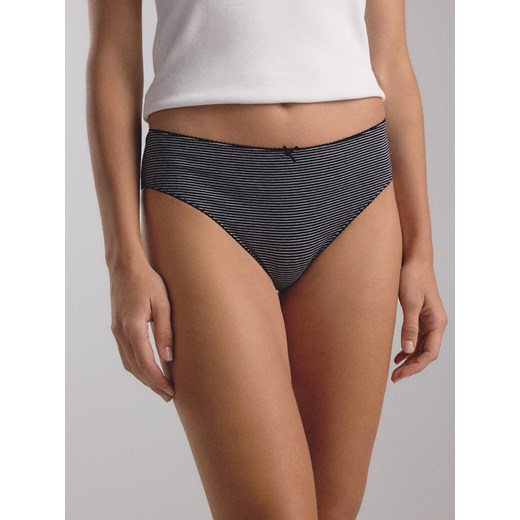 Reserved - Bawełniane majtki typu bikini 3 pack - czarny Reserved XS Reserved