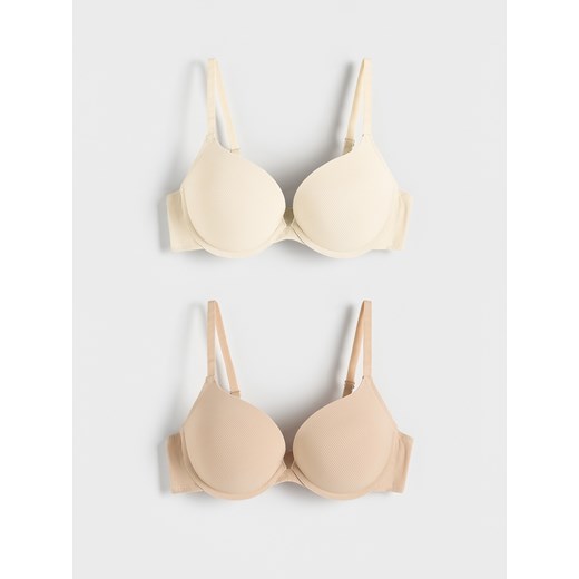 Reserved - Biustonosz super push up 2 pack - złamana biel ze sklepu Reserved w kategorii Biustonosze - zdjęcie 184893882