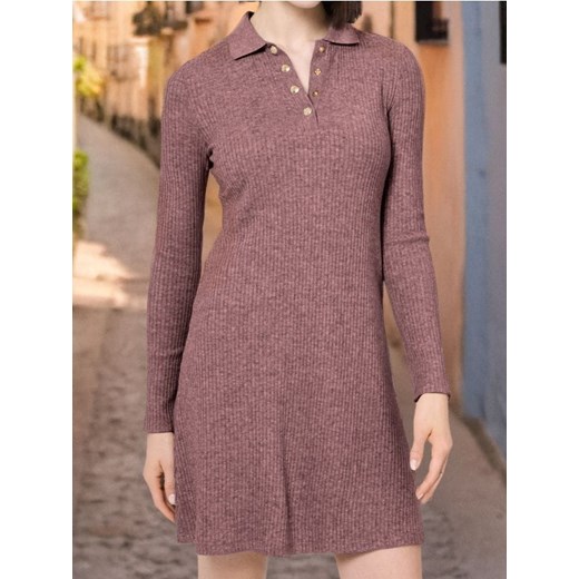 Sinsay - Sukienka z kołnierzykiem - różowy ze sklepu Sinsay w kategorii Sukienki - zdjęcie 184904192