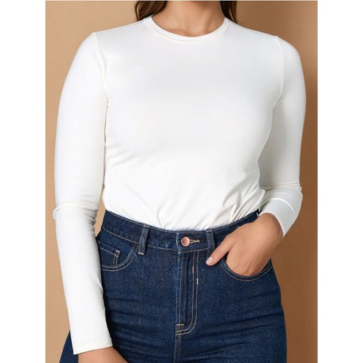 Sinsay - Koszulka z długimi rękawami - kremowy Sinsay M Sinsay