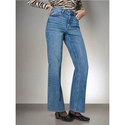 Sinsay - Jeansy wide leg - niebieski ze sklepu Sinsay w kategorii Jeansy damskie - zdjęcie 184904571