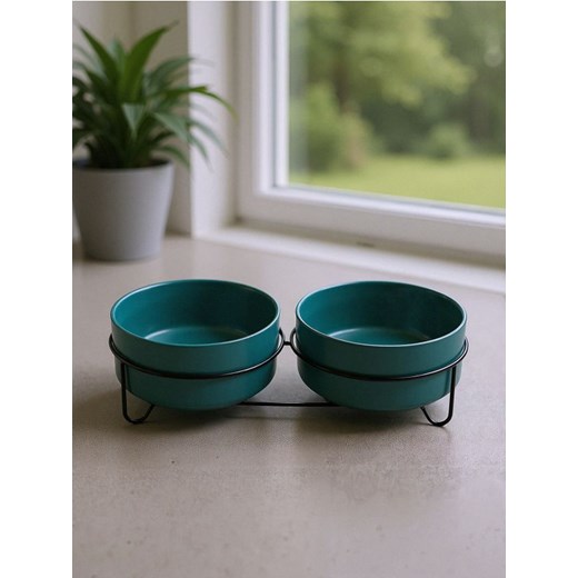 Sinsay - Miski dla psa i kota 2 pack ze stojakiem - zielony ze sklepu Sinsay w kategorii Dla zwierząt - zdjęcie 184904580