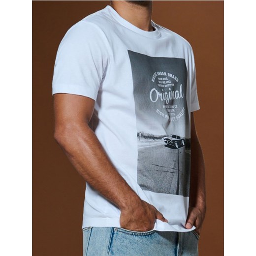 Sinsay - Koszulka z nadrukiem - biały ze sklepu Sinsay w kategorii T-shirty męskie - zdjęcie 184904651