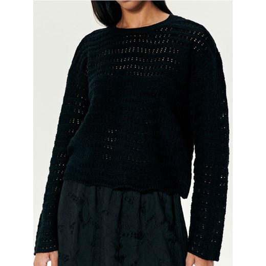 Sinsay - Ażurowy sweter - czarny ze sklepu Sinsay w kategorii Swetry damskie - zdjęcie 184904884