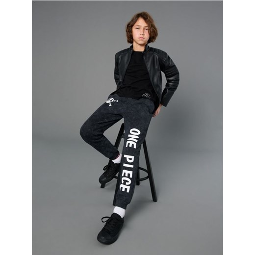Sinsay - Spodnie dresowe One Piece - czarny Sinsay 146 (10-11 l) Sinsay
