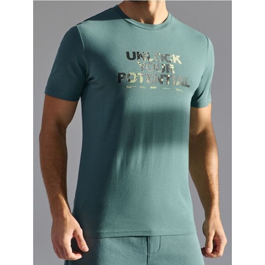 Sinsay - Koszulka SNSY PERFORMANCE - zielony ze sklepu Sinsay w kategorii T-shirty męskie - zdjęcie 184905021