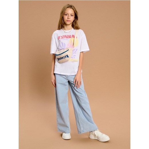 Sinsay - Koszulka - biały - id: 981EK-00X - marki Sinsay - 184905393 Sinsay - Koszulka - biały ze sklepu Sinsay w kategorii Bluzki dziewczęce - zdjęcie 184905393