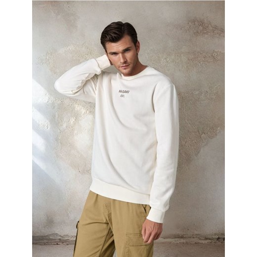 Sinsay - Bluza - kremowy ze sklepu Sinsay w kategorii Bluzy męskie - zdjęcie 184905404