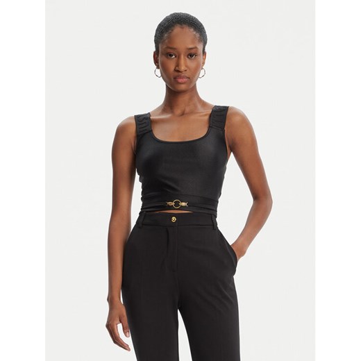 Just Cavalli Top Crop Element 79PAM2A6 Czarny Slim Fit ze sklepu MODIVO w kategorii Bluzki damskie - zdjęcie 184906020