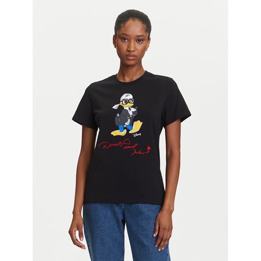 KARL LAGERFELD T-Shirt A3W17090 Czarny Regular Fit ze sklepu MODIVO w kategorii Bluzki damskie - zdjęcie 184906042