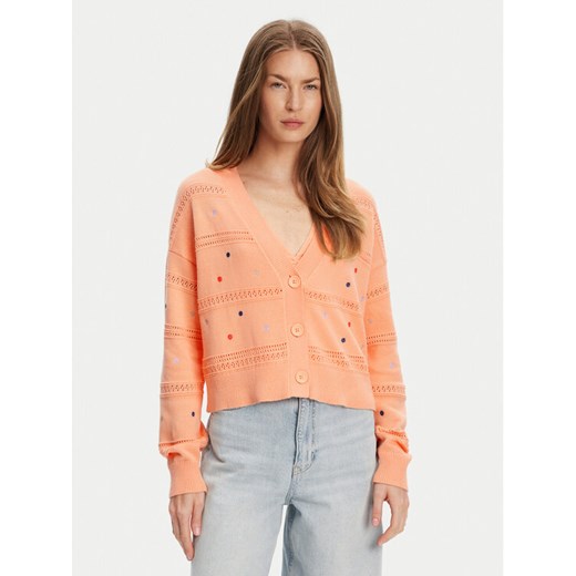 United Colors Of Benetton Kardigan 10C1E604W Pomarańczowy Regular Fit ze sklepu MODIVO w kategorii Swetry damskie - zdjęcie 184906094