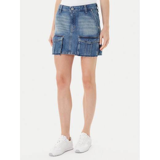 Karl Lagerfeld Jeans Spódnica jeansowa A3W12008 Niebieski Regular Fit ze sklepu MODIVO w kategorii Spódnice - zdjęcie 184906111