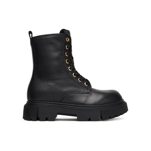 Elisabetta Franchi Trapery Lace-Up Bootie F4A5-E0411-1251 S Czarny ze sklepu MODIVO w kategorii Buty zimowe dziecięce - zdjęcie 184906132
