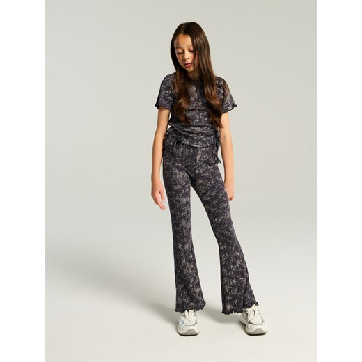 Sinsay - Spodnie z rozszerzaną nogawką - szary Sinsay 164 (13-14 l) Sinsay