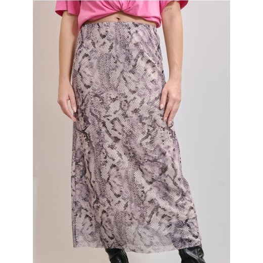 Sinsay - Spódnica midi w wężowy wzór - szary ze sklepu Sinsay w kategorii Spódnice - zdjęcie 184915044