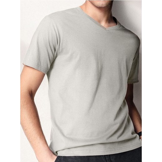 Sinsay - Koszulka - kremowy ze sklepu Sinsay w kategorii T-shirty męskie - zdjęcie 184915061