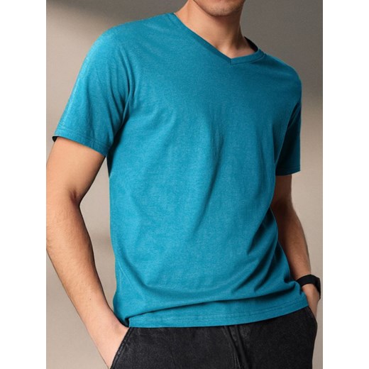 Sinsay - Koszulka - niebieski ze sklepu Sinsay w kategorii T-shirty męskie - zdjęcie 184915070