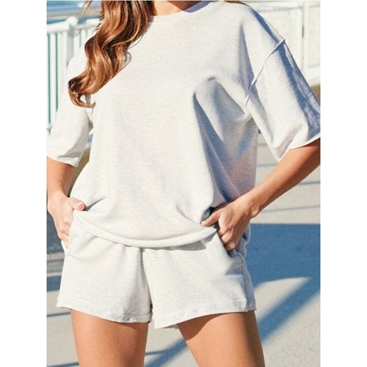 Sinsay - Bluza z krótkim rękawem - szary ze sklepu Sinsay w kategorii Bluzy damskie - zdjęcie 184915121